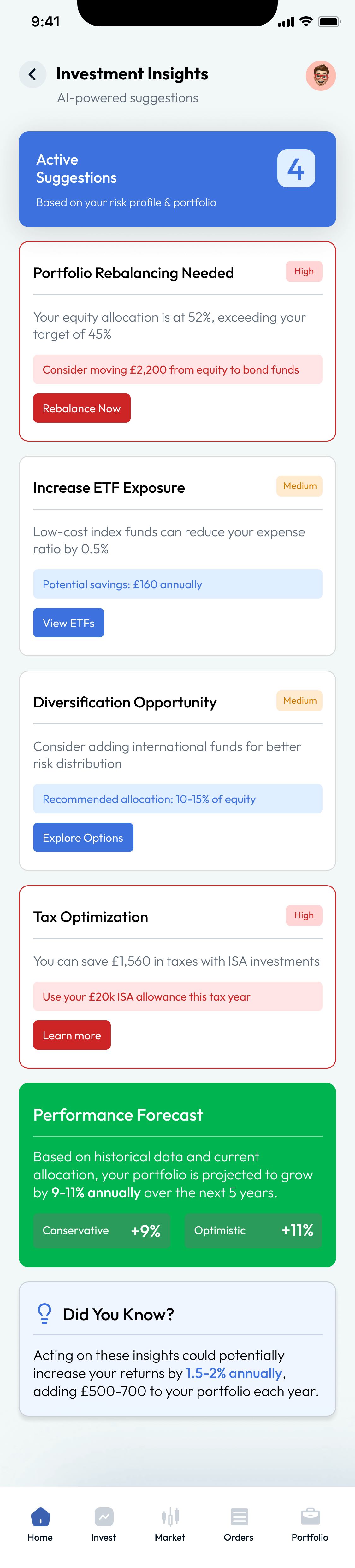 Take action with QuidMate features